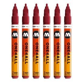 Molotow MO127204 One4All 127HS # 086 Marker Pen – Burgundrot – Pack of 6