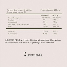 INOSITOL 40:1 PURO - Maklen Inositol 40:1 Myo & D-Chiro - Tabletas de 1,200 mg - Suplemento Alimenticio para Mujeres - Bienestar Femenino y Equilibrio Natural