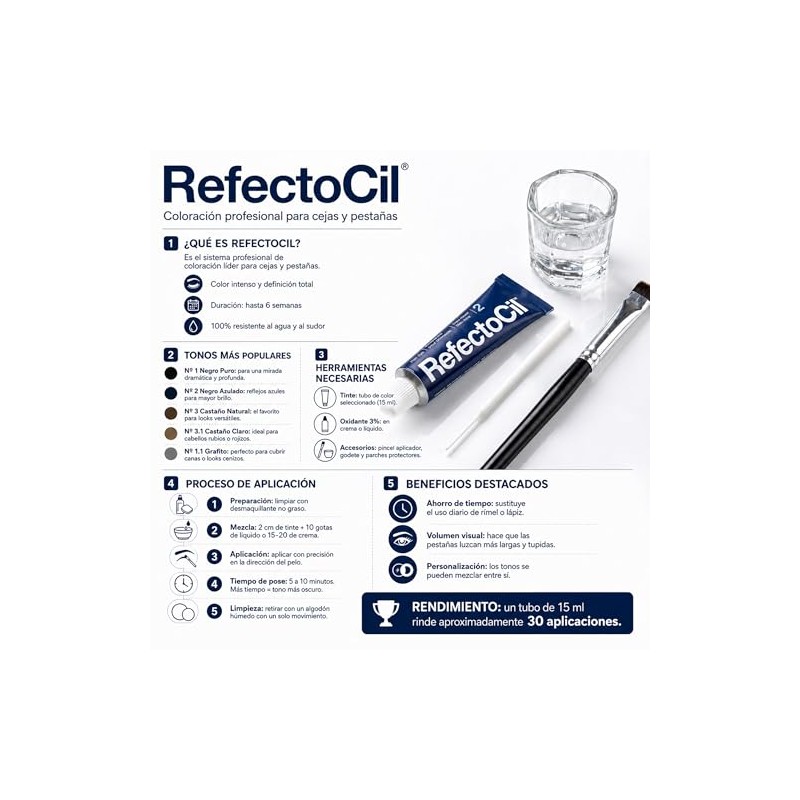 Refectocil #1 - Tinte para el pelo para pestañas y