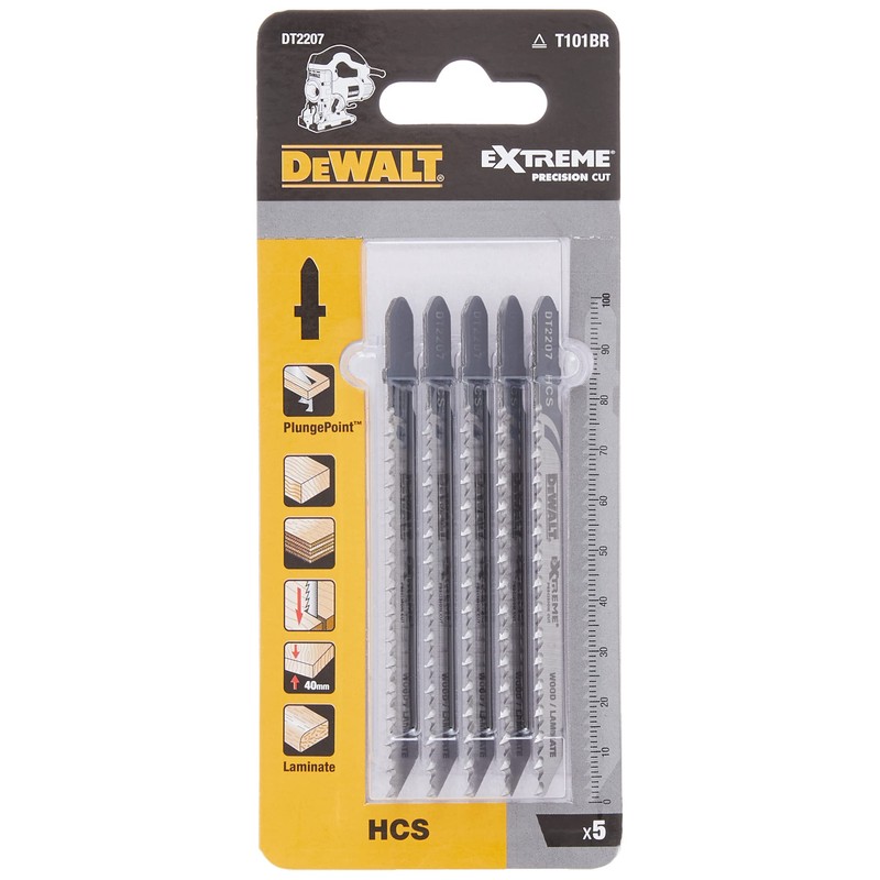 DeWalt DT2207QZ Jigsaw Blades for Wood Bi-Metal XPC T101BR (Pack