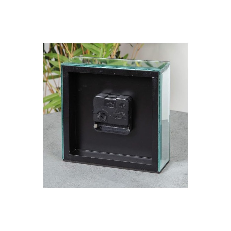 Hestia Glass Mantel Clock.,