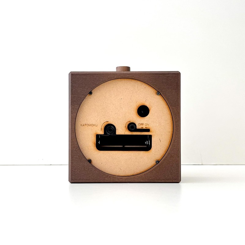 KATOMOKU Alarm Clock 5 Brown km-78BR Wooden 11.2 x 11.8