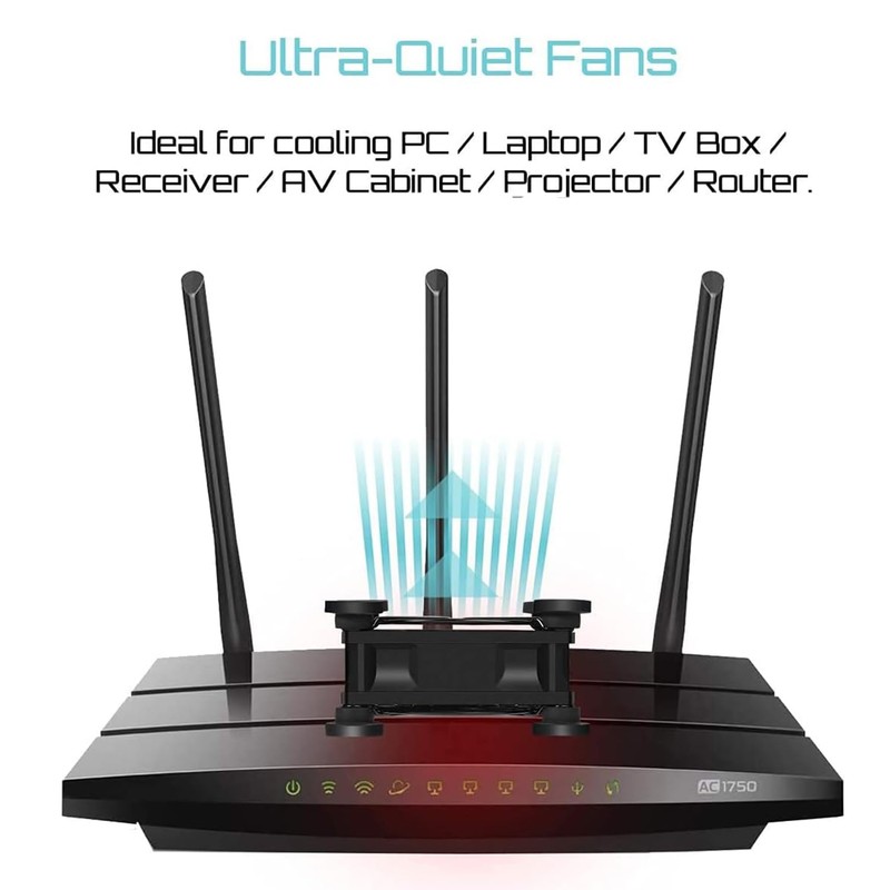 upHere PC Fan,80mm Silent USB Fan with 3 Adjustable Wind
