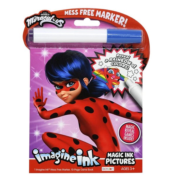 Bendon Miraculous Imagine Ink Magic Ink Pictures and Game Book