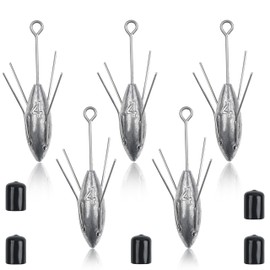 Sputnik Sinker Weights Surf Fishing Weights Sinker Long Tail Fishing Weights Surf Fishing Weight Saltwater for Ocean Sea Sand (4oz-5pcs)