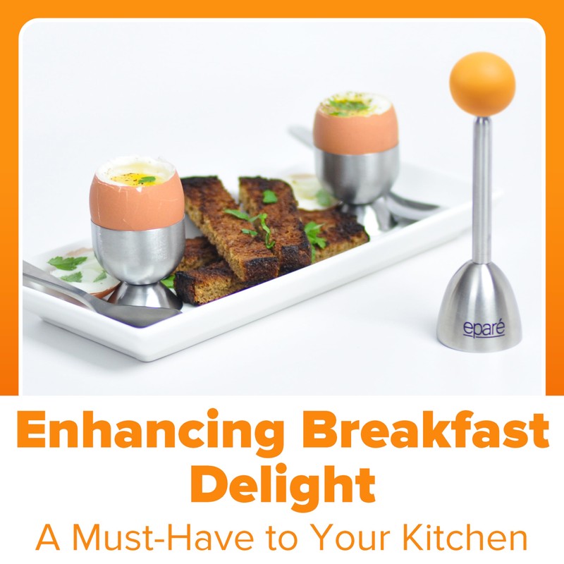 Eparé Egg Topper Cutter Set – Stainless Steel Egg Cracker