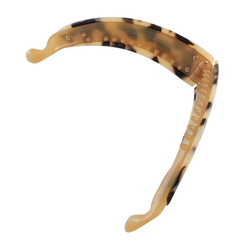 VingTAINE H-14 Marble Pattern Tortoise Shell Style Banana Clip, Beige
