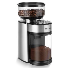 Secura Conical Burr Coffee Grinder Electric Coffee Grinder with 25 Precise Grind Settings, 2-12 Cups