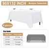 sancua 6 Pack White Tablecloth 90 x 132 Inch -