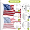 FFILY Heavy Duty Flag Pole - 25 FT 13 Gauge