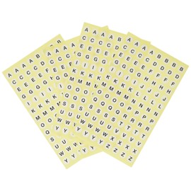 A-One 08090-2P Special Label Alphabet White Round 0.3 inch (9 mm) Set of 2