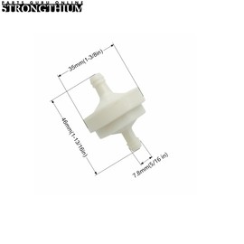 Strongthium Lawn Mower 1/4 Inch ID Inline Gas Fuel Filter Replacement for Briggs Stratton Craftsman Toro 394358s 56679 394358 394358B 7014359YP 56679MA x2 with Fuel Clamps x4