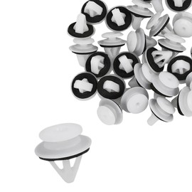 A ABSOPRO Plastic Trim Clip Fender Fastener Rivet Retainer Door Trim Panel Car Clip Bumper G18K-51-SJ3 with Sealer Fits Mazda 3 Fits 2004-2010 White 30pcs