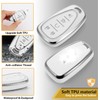 CTRINEWS for Chevy Key Fob Cover with Luxury Diamond Braided