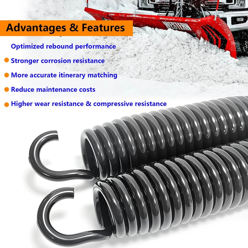 FBSCTMH 4 Packs Snow Plow Trip Springs with EyeBolts Compatible
