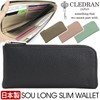 Credran CR-CL3475 Women's Long Wallet, L-Shaped Zipper, Genuine Leather, beige