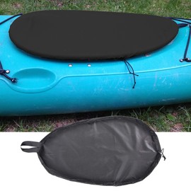XL138.5x70cm/54x27inch Kayak Cockpit Cover 420D Waterproof Blocking Kayak Cover for Boats Cockpit Canoe Protector Black