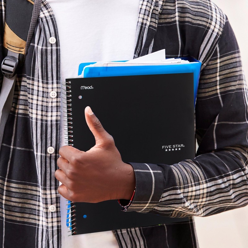 Five Star Spiral Notebook + Study App, 5 Subject, College