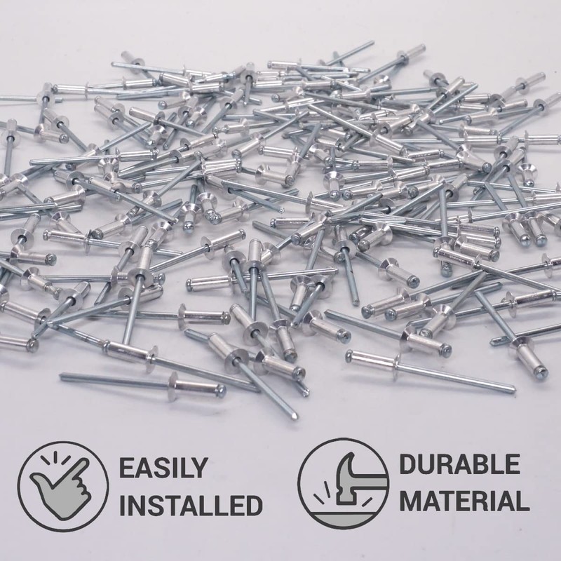 SKIR'CO Countersunk Aluminium Blind Rivets 4.0 x 12 mm Steel