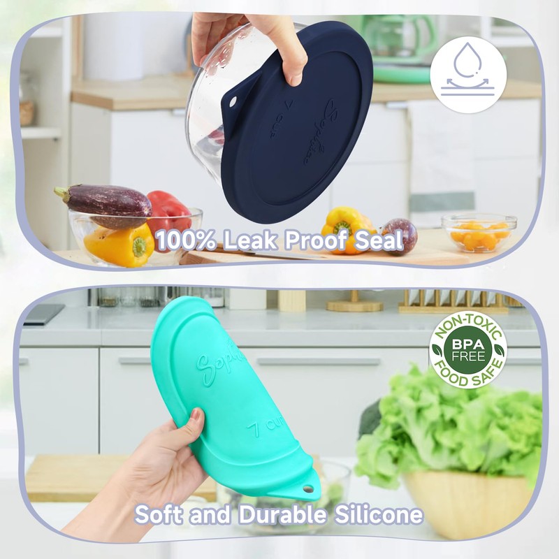 Sophico Sophico Round Silicone Storage Cover Lids Replacement for Anchor