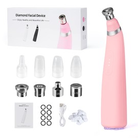 IeBilif Diamond Microdermabrasion Machine, 3 Modes Diamond Microdermabrasion Dermabrasion Machine for Blackhead Removal, Portable Microdermabrasion Tool with 8 Diamond Tips