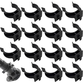 UEIOAVL Skirting Boards 15 Pieces Kitchen Skirting Clips Universal Kitchen Hooks ABS Plastic Kitchen Pedestal Bathroom Pedestal Bracket (Black)