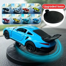 Cowenhey Alloy Car Model Drifting Spin Ornament, Cars Spin Dashboard Decoration, Sports Car Model That Can Sway Dynamic Interior Dash Ornament, Vehicle Turn and Follow Drift (Blue)
