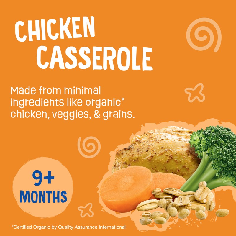 Earth's Best Organic Vegetable + Chicken Puree Chicken Casserole Pouch,