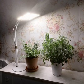 JINHONGTO Tabletop Grow Light LED Full Spectrum UV IR, Veg Seed Starting Seedlings Bonsai Houseplant Plant Light, Desk Grow Lights for Indoor Plants, 16"-24" Height Adjustable