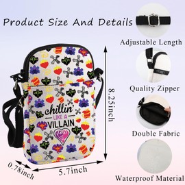 PLITI Descendants Gift Descendants Fans Villain Club Evil Queen Gift Chillin' Like A Villain Crossbody Bag (Chillin Villain ZCbagCA)