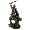 MystiCalls Viking Figurine with Raised Sword Viking Figurine Viking Decoration