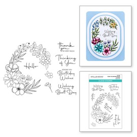 Spellbinders Birthday Wishes Clear Stamp Set from The Stylish Ovals Collection, ONE