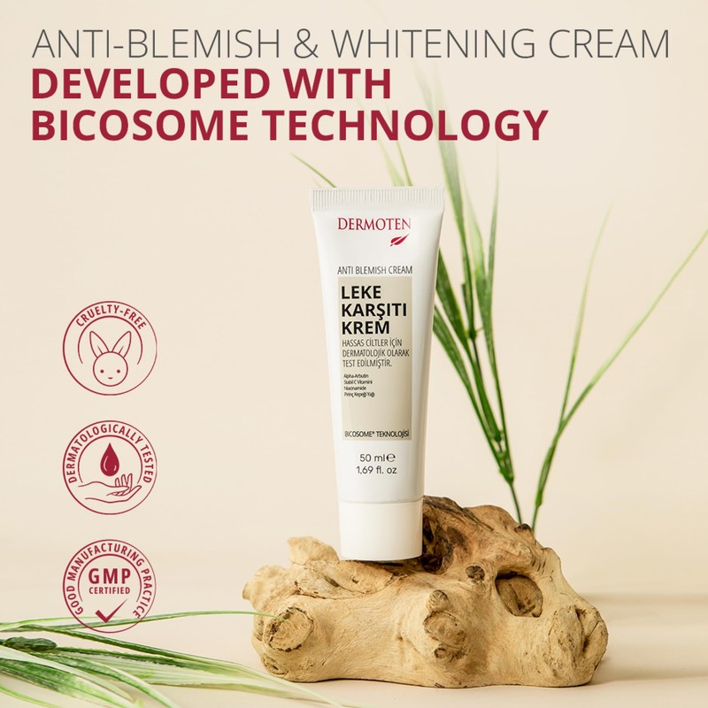 DERMOTEN Anti-Blemish & Brightening Cream, Advanced Dark Spot Corrector, Dermatologically