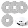 4 Pcs Washable Mopping Pads, Reusable Grey Cleaning Cloth, Replacement