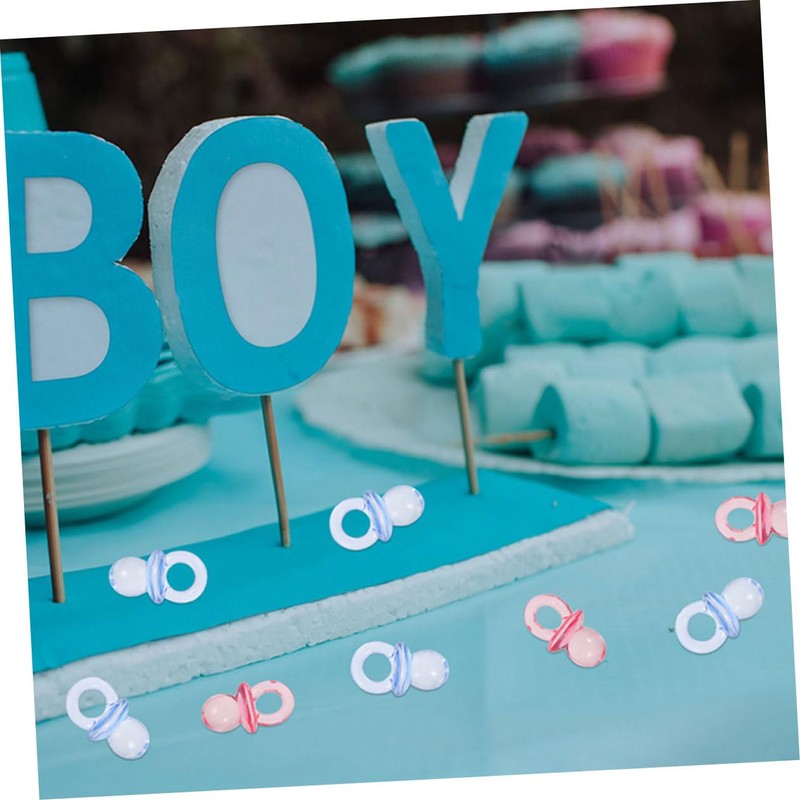 Kisangel 150pcs Mini Pacifiers for Shower Games Acrylic Shower Decorations