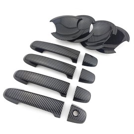 Dakitita Door Handle Cover Trim and Door Bowl Cover for Toyota Camry XV50 2012-2017 Accessories Exterior Decor (Carbon Fiber Pattern Color)