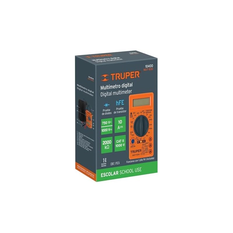 Truper MUT-830, Multímetro digital escolar