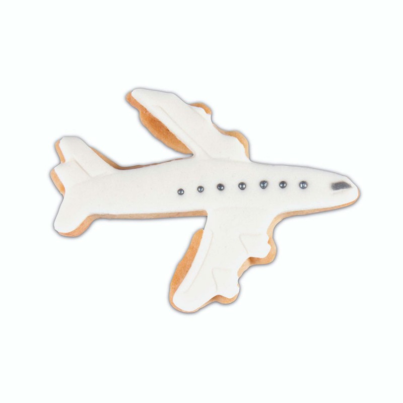 Staedter Embossing Plane Cookie Cutter, 7.5 cm, Stainless Steel Silver,