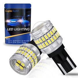 lupuauto 912 921 LED Bulbs for Backup Reverse Light Bulbs White, 906 904 916 W16W Back Up Parking Light CANBUS Error Free T15 Reversing Bulb, Pack of 2