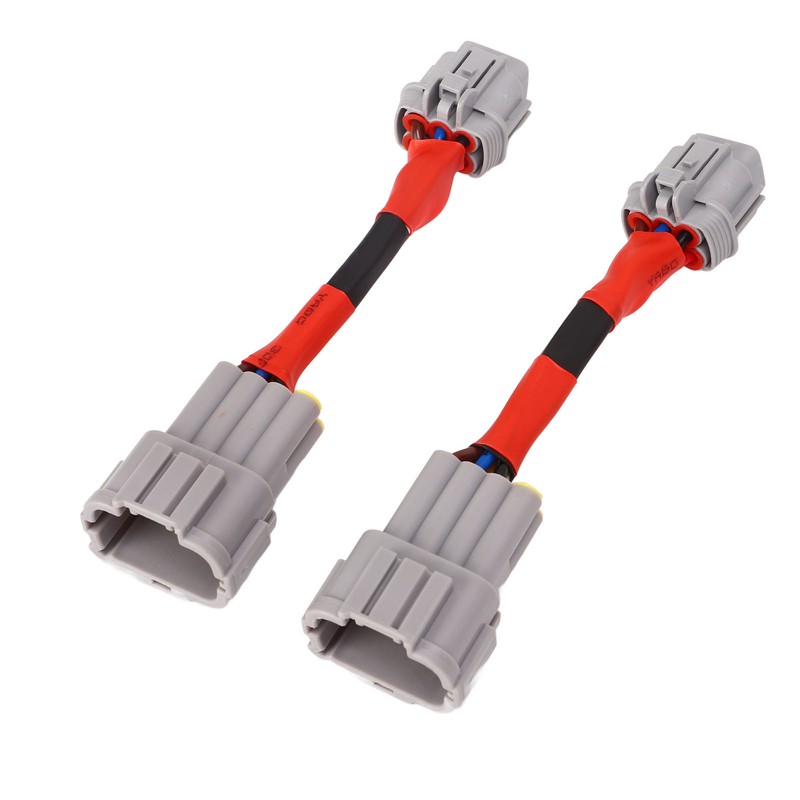 2PCS Headlight Conversion Adapter Wiring Harness Dustproof Fit for 350z