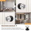 Orger 2 Pack Glass Door Knobs with Flat Black Rosette,