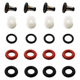 Fuel Injector Rebuild Kit w/O-rings Filters Seals Caps Fit for Honda CR-V EX Sport Utility 4-Door 2.4L 2354CC 144Cu. In. l4 GAS DOHC Naturally Aspirated 2002 2003 2004 by YTXXDEUS