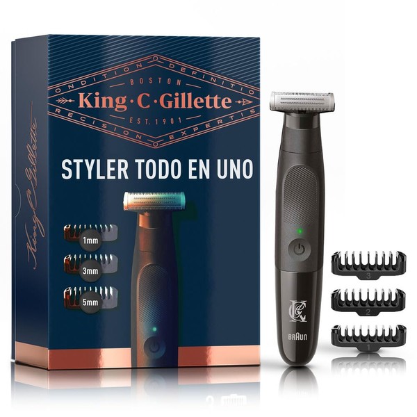 King C. Gillette, Rasuradora Styler Todo en Uno, Afeitadora, Recortadora y Perfiladora