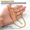 PROSTEEL Gold Plated Necklace for Men Chain Women Choker 6MM