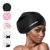 COPOZZ Extra Large Swim Cap, Designed for Long Hair Braids