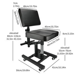 TAIDU Fourth-Generation Upgraded Tattoo armchairs Pneumatic Tattoo Chairs Ergonomic Chairs for customers Adjustable Tattoo Equipment with armrest Brackets and Wheels