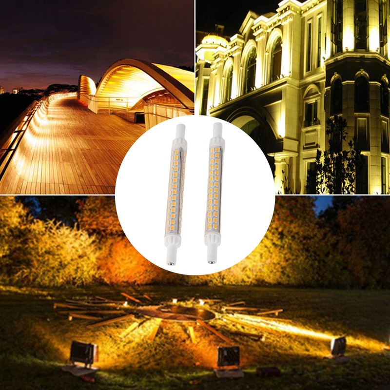 2Pcs R7S 98LED Bulb Double Ended 118mm Dimmable Flood Light