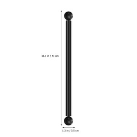 ULTECHNOVO Lamp Post Cross Arm - 16 Inch Steel Lamp Post Cross Bar Ladder Rest with Removable Knobs - CrossArm Replacement for Outdoor Poles Light, Black