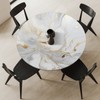 GzLeyigou Round Table Cloth Cover for Home Elastic Edge Waterproof