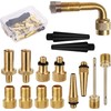FABULETTA Kit 15 Adaptadores Válvula Bicicleta, Cobre SV DV AV